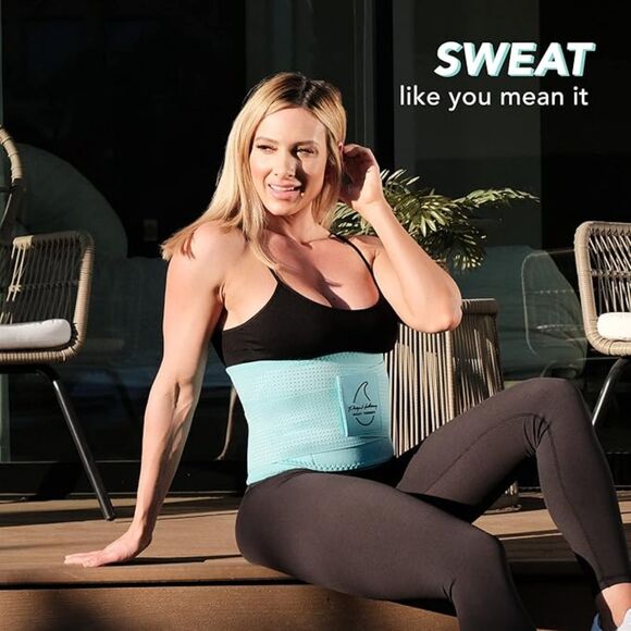 Sports Research Sweet Sweat Paige Hathaway Waist Trimmer Women & Men XS/S - Picture 1 of 4